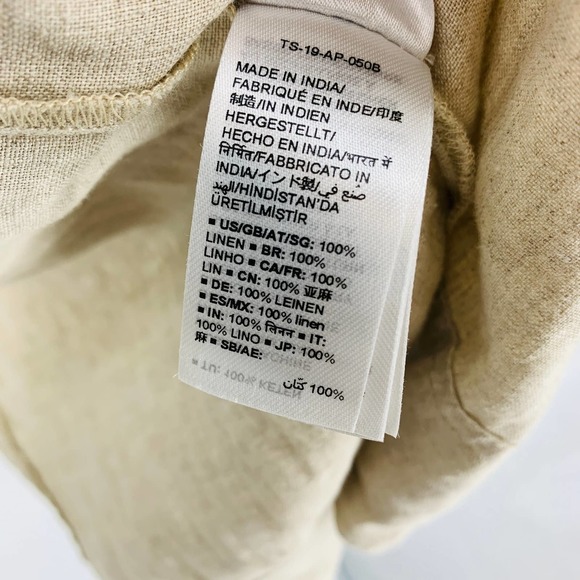 PAOLA ALBERDI Women's size S The Drop Linen Lagenlook Beige Long Vest Jacket Top - Picture 8 of 8